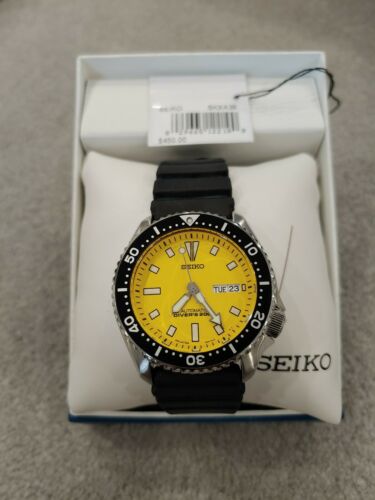 seiko yellow face watch