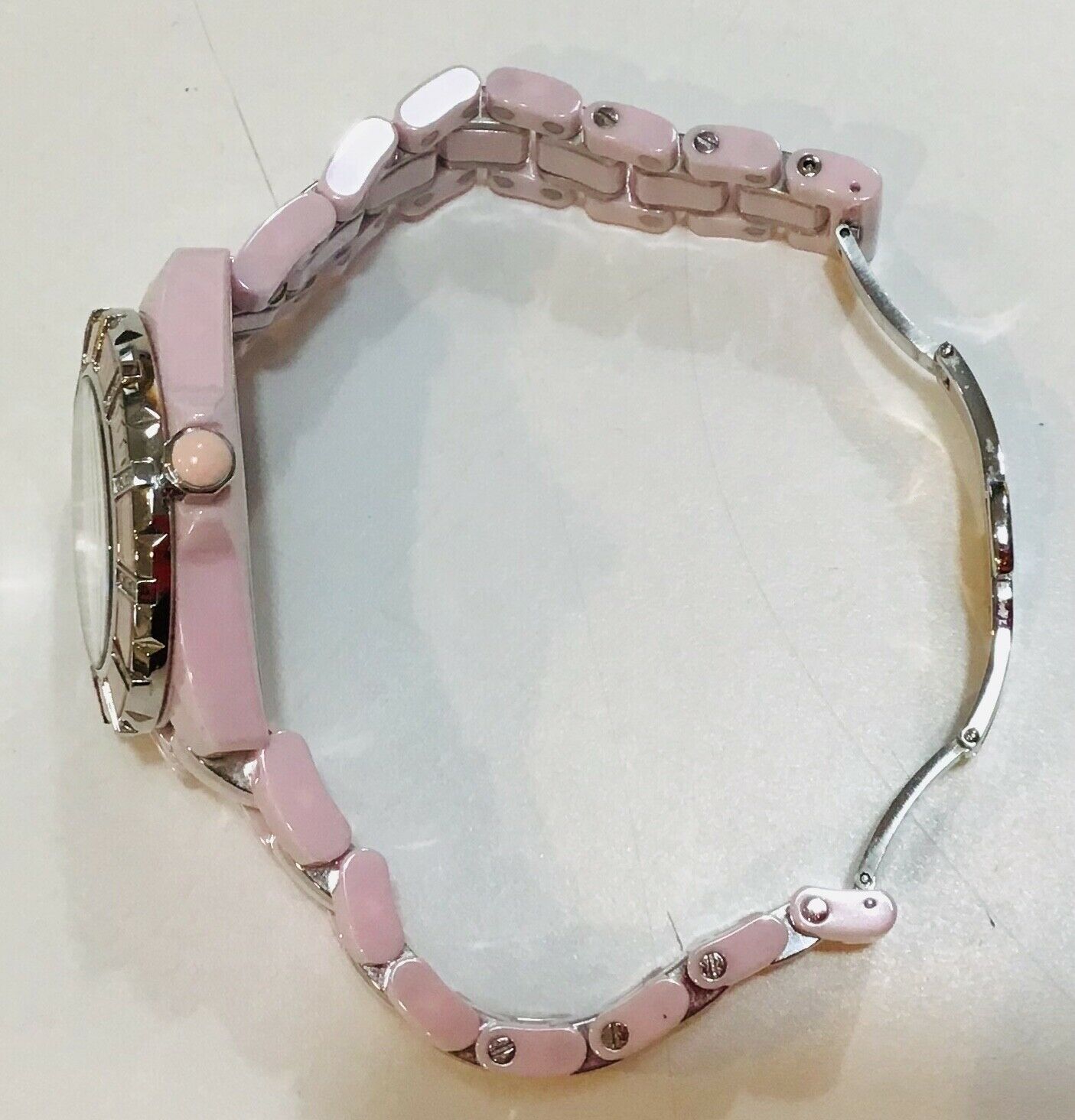Pink ceramic Bulova Accutron watch Bulova Sutton Diamond Pink Dial 96P249 Women main image 2
