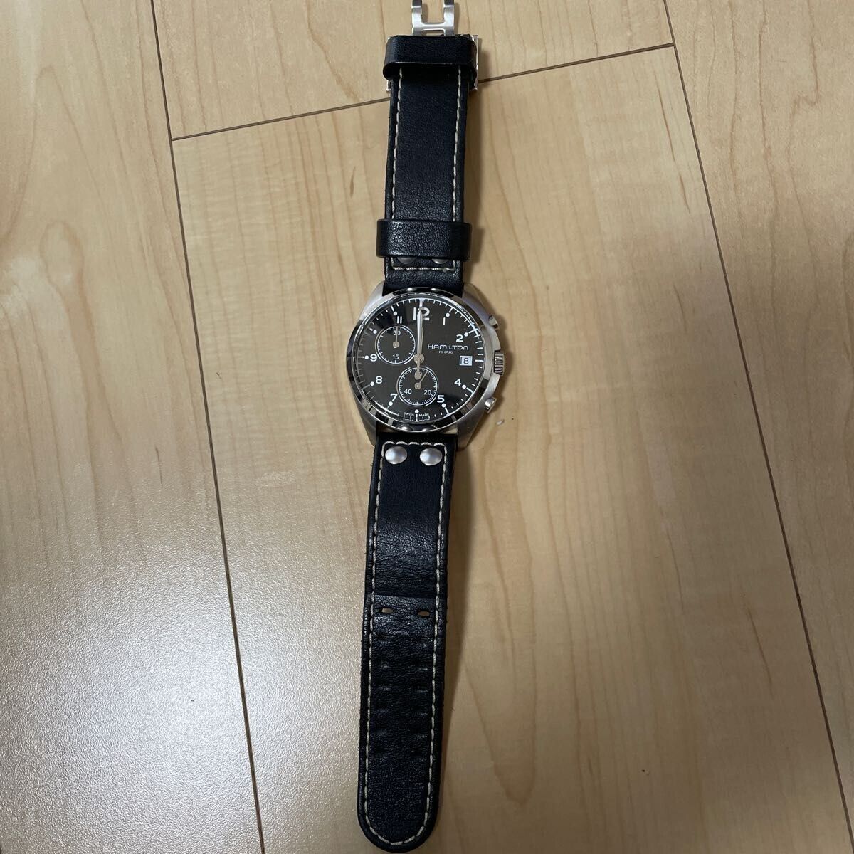 HAMILTON Khaki H765120 Chronograph Date Quartz Mens Watch Vintage