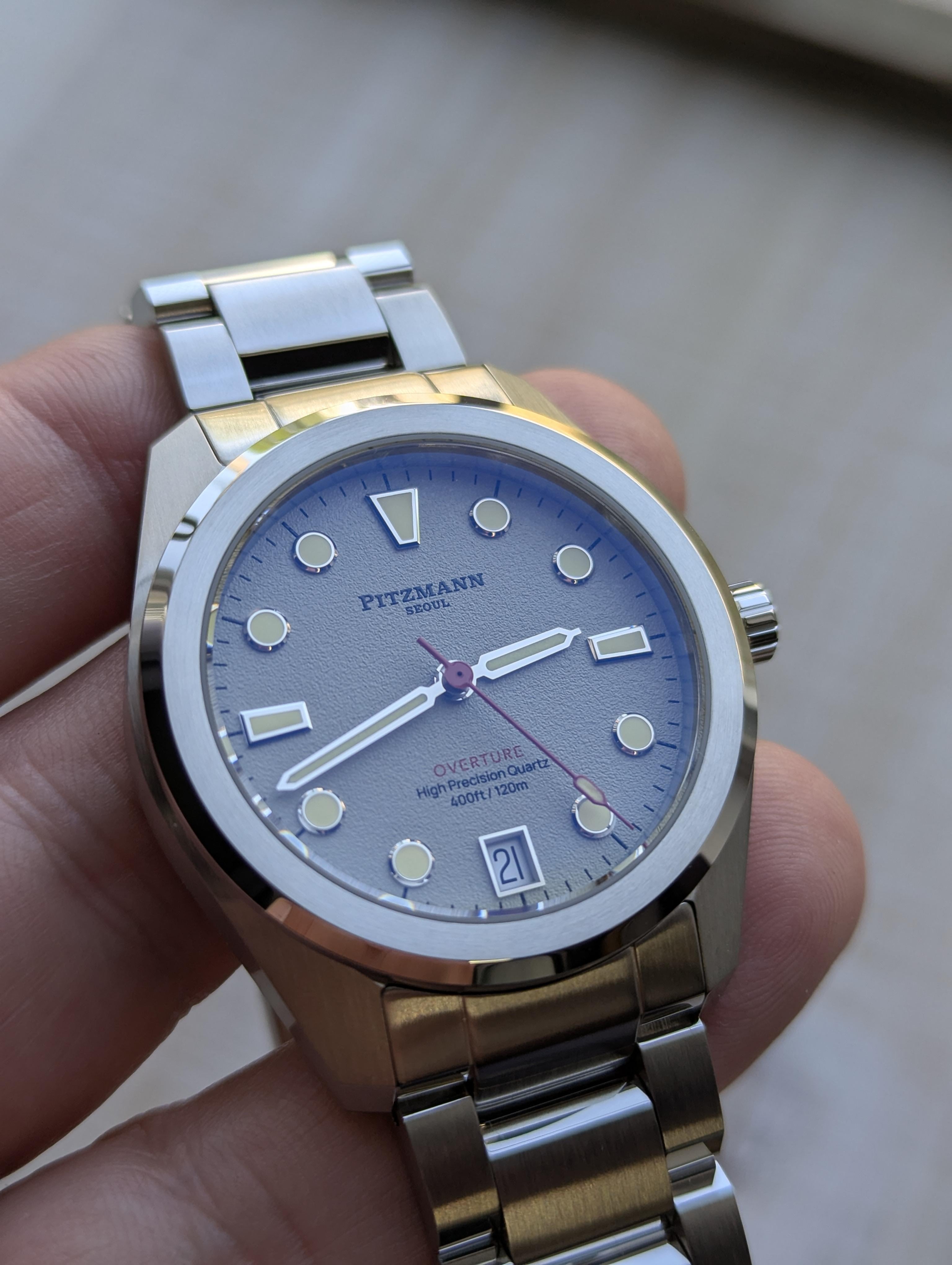 WTS] Pitzmann Overture, Full kit, HAQ movement. Ivory Dial
