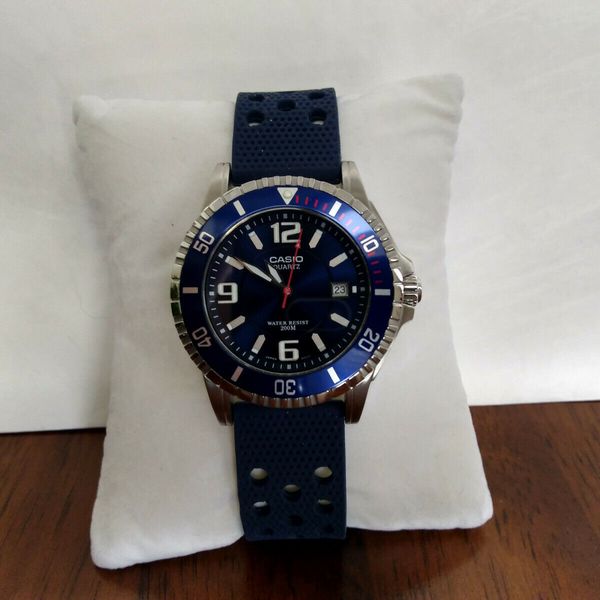 CASIO 40mm Quartz Diver Blue 20mm Silicon Strap MTD 1053D 2AVES WatchCharts Marketplace