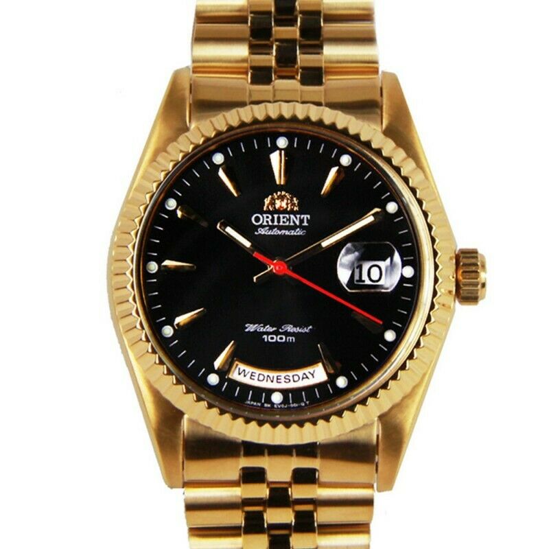 Orient SEV0J004BH President Automatic Gold Japan Made Unisex Watch