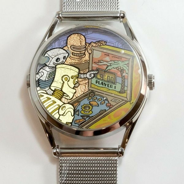 Mr. Jones Watches "Ricochet" Pinball Robot Watch BRAND NEW IN BOX!! NEVER WORN!! WatchCharts