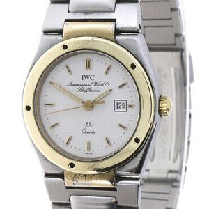 Iwc Schaffhausen Sl Damen Luxusuhr Swiss Made Quarz Edelstahl Gold Inkl Box Watchcharts