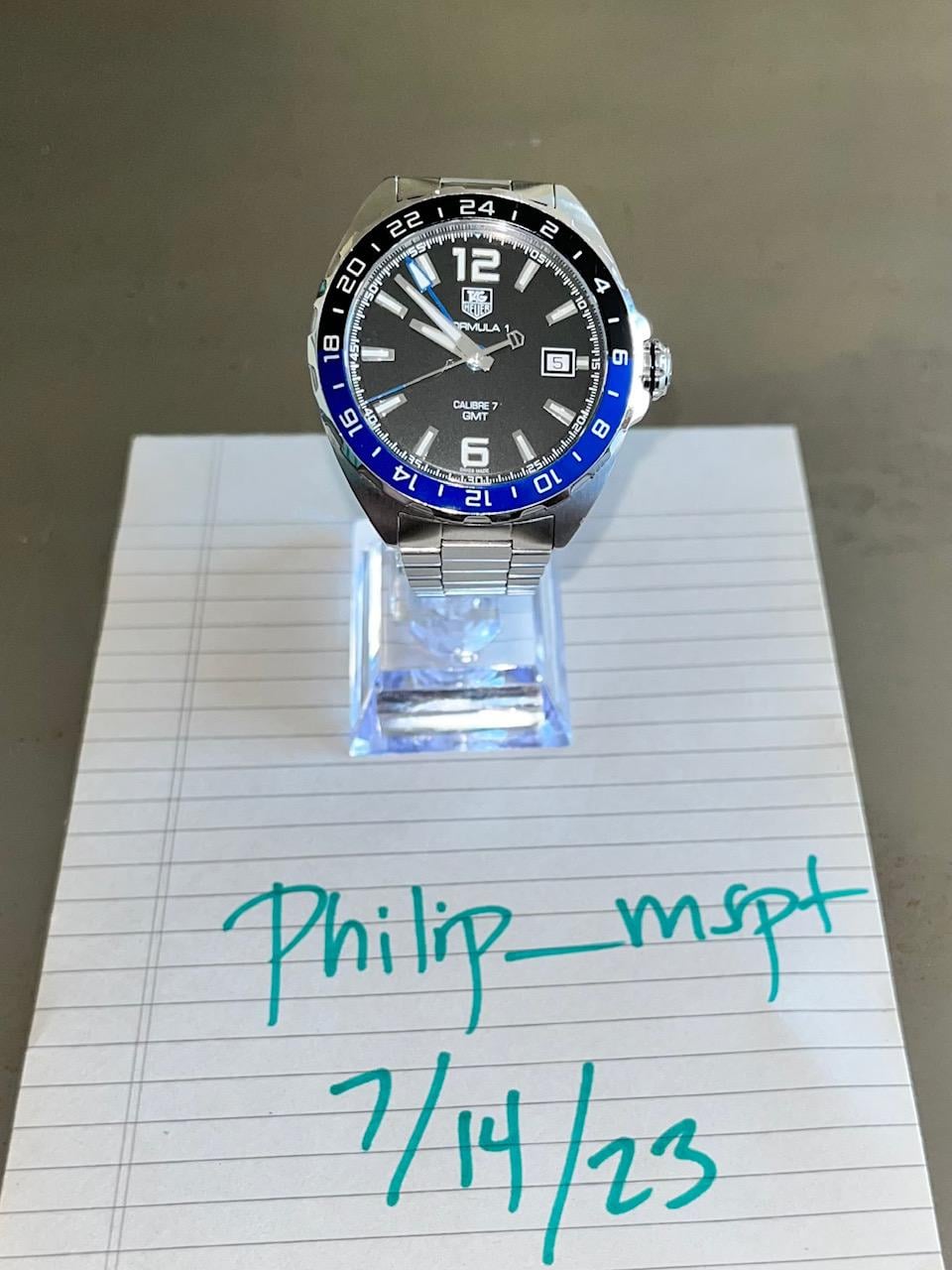 WTS] Tag Heuer Formula 1 GMT Calibre 7 WAZ211A.BA0875