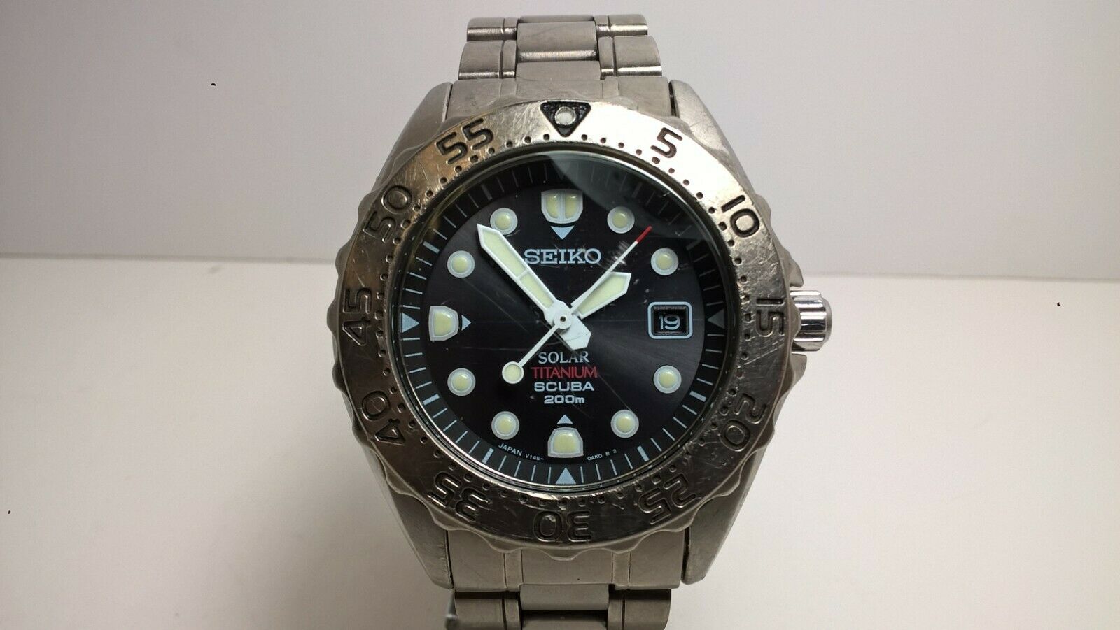 Seiko Prospex SBCB007 Black V145-0AH0 Solar Scuba 200m Titanium