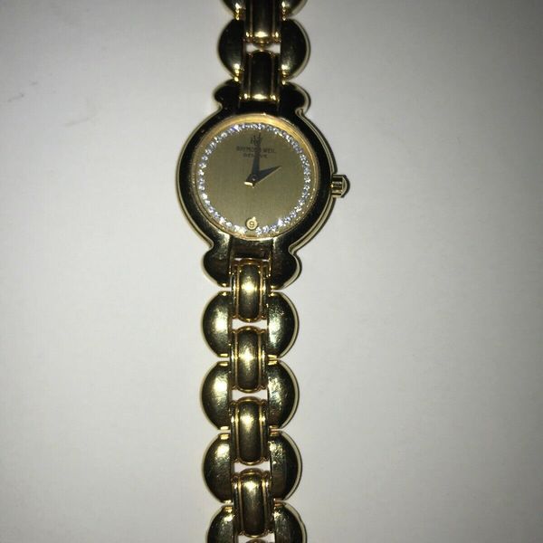 Vintage RAYMOND WEIL Women's Gold Plated Watch #5355 Needs Battery ...