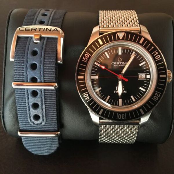 Certina DS PH200M Automatic Swiss Dive Watch Hesalite Black Dial PH200 ...