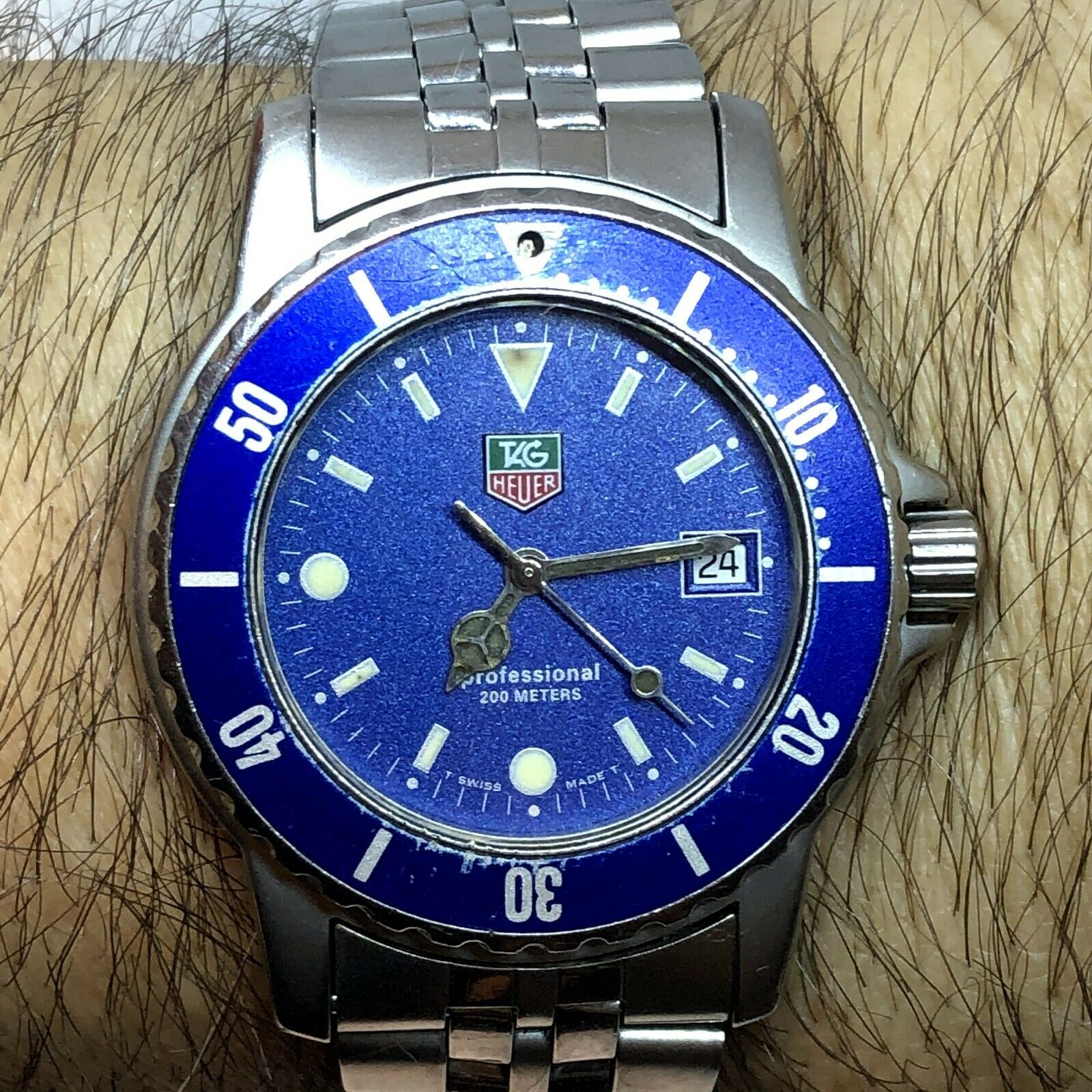VINTAGE TAG HEUER DIVER QUARTZ REF WD1214 - G - 20 COLLECTABLE 36