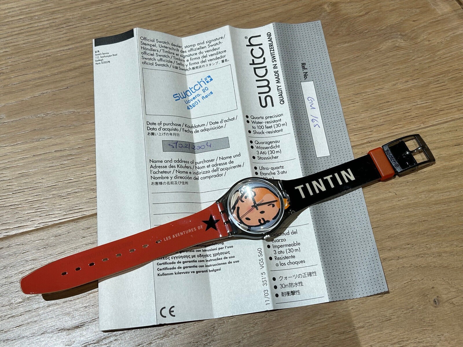 Watch - Swatch - The Adventures Of Tintin - Quartz - Ref