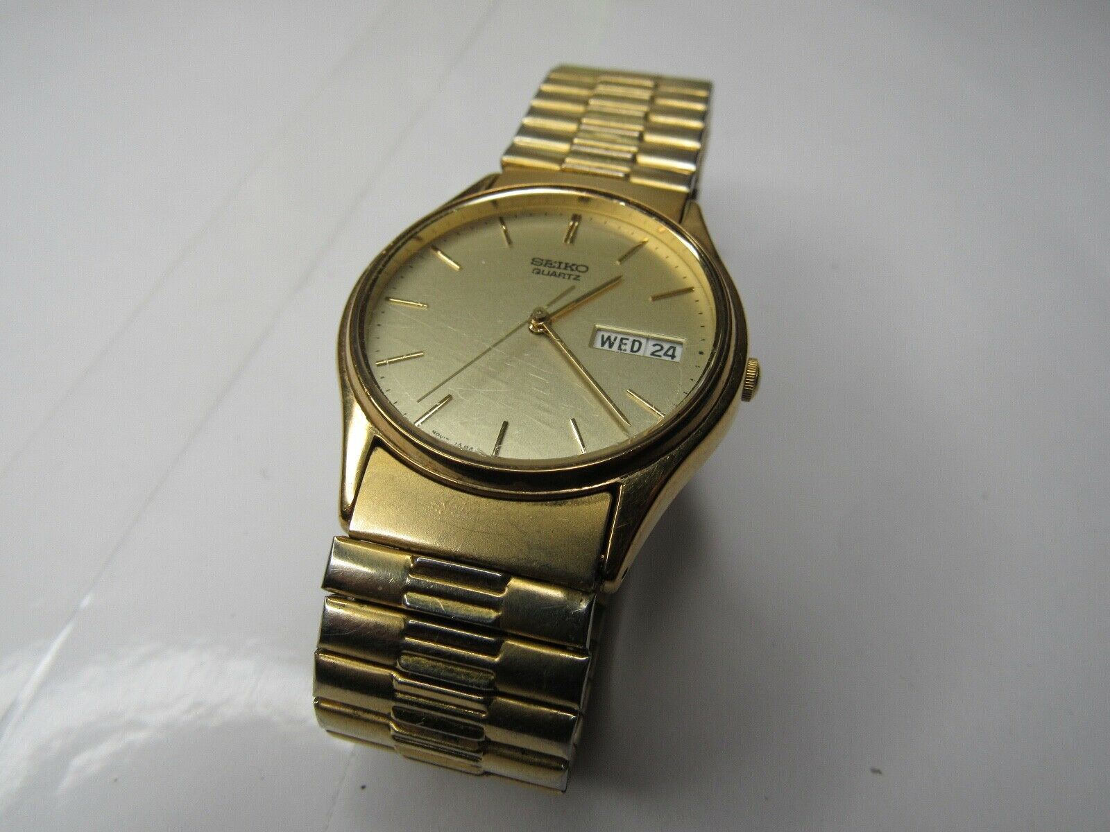 Vintage Seiko 7N43-8A89 R1 Gold Plated Case Day/Date Men's All Original |  WatchCharts