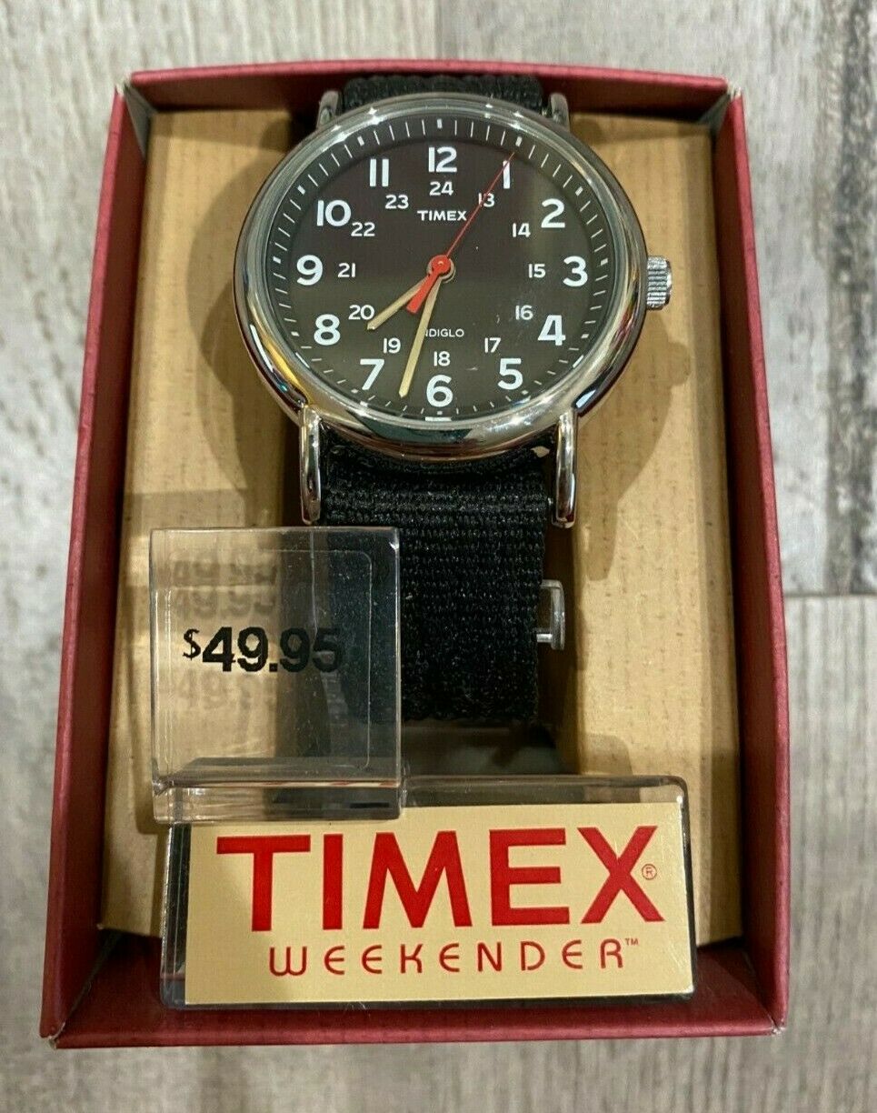 Timex weekender hot sale black dial