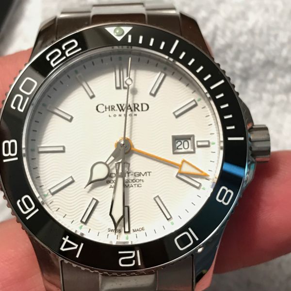 SOLD Stunning Christopher Ward C60 Trident GMT 43mm White Dial Like sold-stunning-christopher-ward-c60-trident-gmt-43mm-white-dial-like