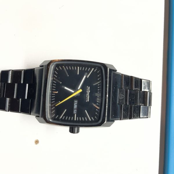 Nixon Cougar Bait. The Graduate. Stainless Square Day Date Watch ...