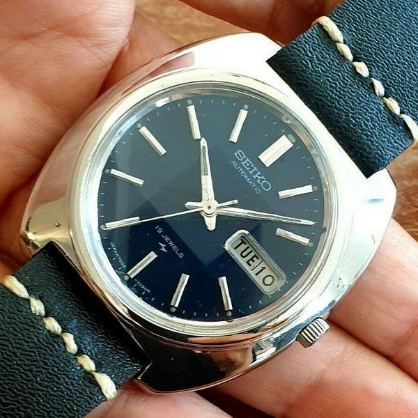 Seiko Automatic 7006-7090 Blue Faceted Vintage May 1976 Mens Japan ...
