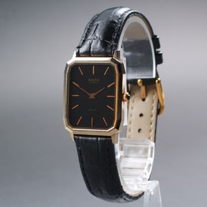 N MINT】 Vintage RADO LOUVRE 121.9509.9 Gold Black Men's Quartz