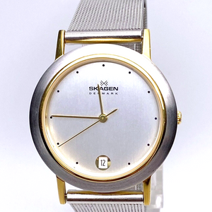 Vintage Skagen Denmark Men’s Two- Tone 16LGS store watch