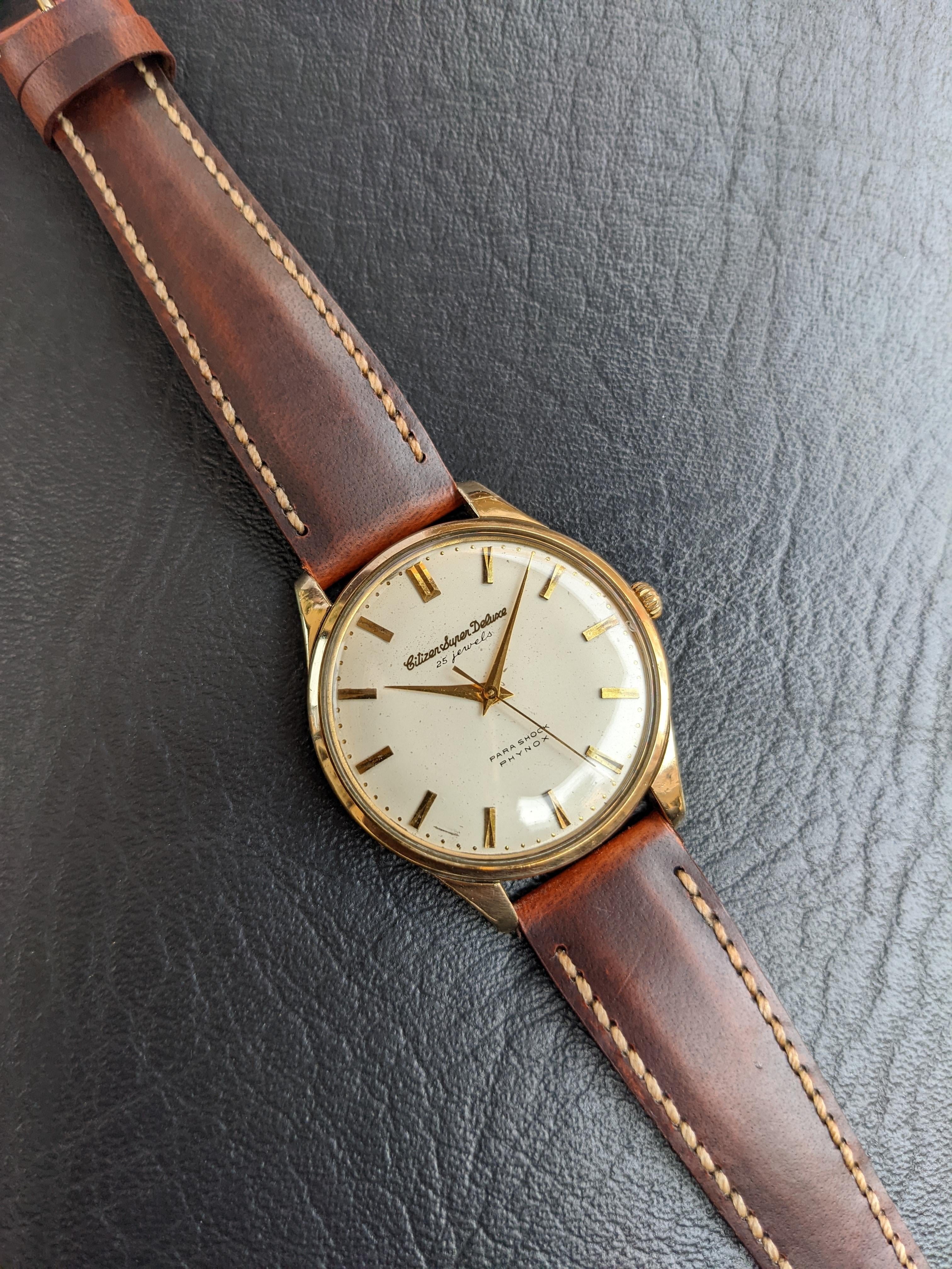 WTS] Citizen Super Deluxe Para Shock - Phynox 14k 80 Microns Gold