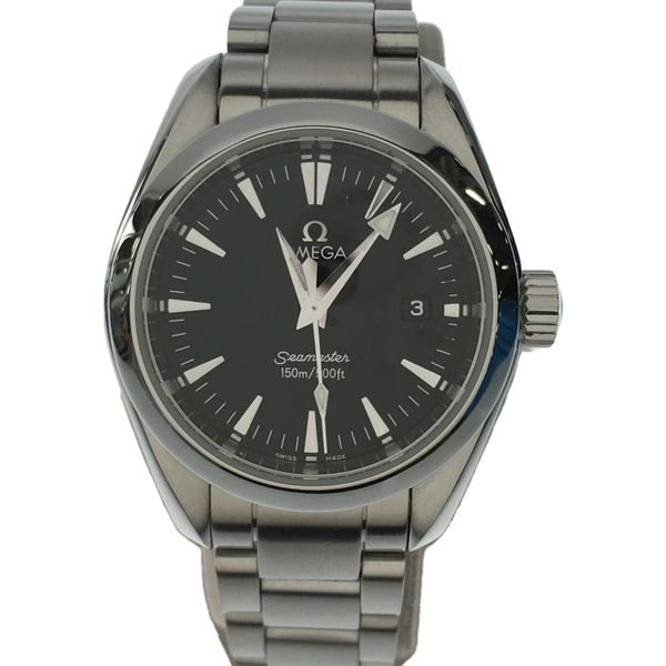 [Used] OMEGA Quartz watch/Analog/Stainless/BLK/SLV/SS/2518.50 [Clothing