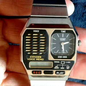 VINTAGE CITIZEN ANA DIGI VOICE MEMO WATCH C010 MADE IN JAPAN