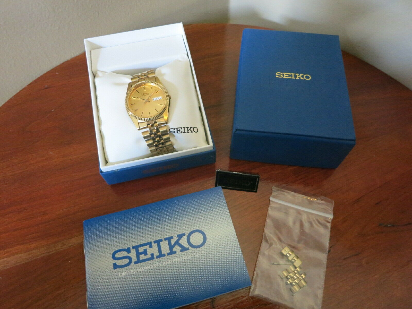 Seiko SGF206 Gold-Tone Stainless Steel Dress Watch, New Battery, Box and  Papers | WatchCharts