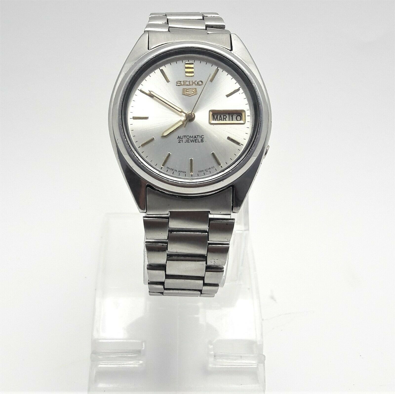 VINTAGE SEIKO 5 7009-3041 F AUTOMATIC 17J JAPAN MEN'S WATCH (2189