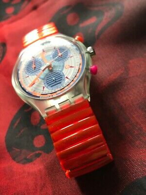 Wristwatch Original SWATCH Chrono INSPYRAL (SCG102/103)-orange-TOP