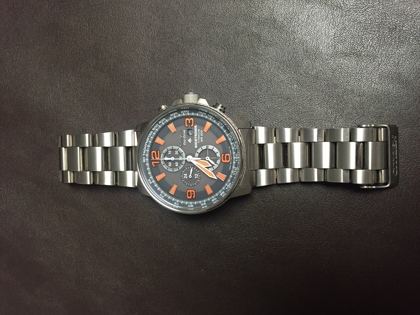 Citizen Nighthawk Titanium CA0500 51H Grey Orange 42mm WatchCharts Marketplace