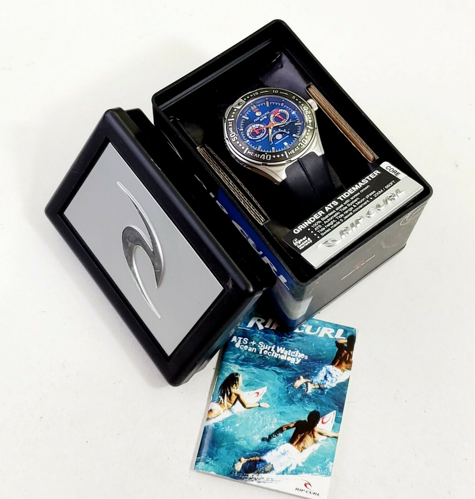 RARE,UNIQUE Men's Watch RIP CURL A1002 Grinder Tidemaster in BOX