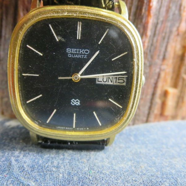 Seiko Watch 8223-5129 Vintage Quartz Gold Tone Day Date New battery ...