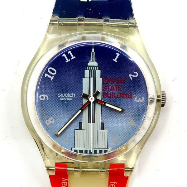 NEW Swatch Watch EMPIRE STATE BUILDING BOX SET GK309PACK NOS 1999 Gents ...