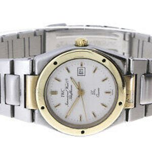 Iwc Schaffhausen Sl Damen Luxusuhr Swiss Made Quarz Edelstahl Gold Inkl Box Watchcharts