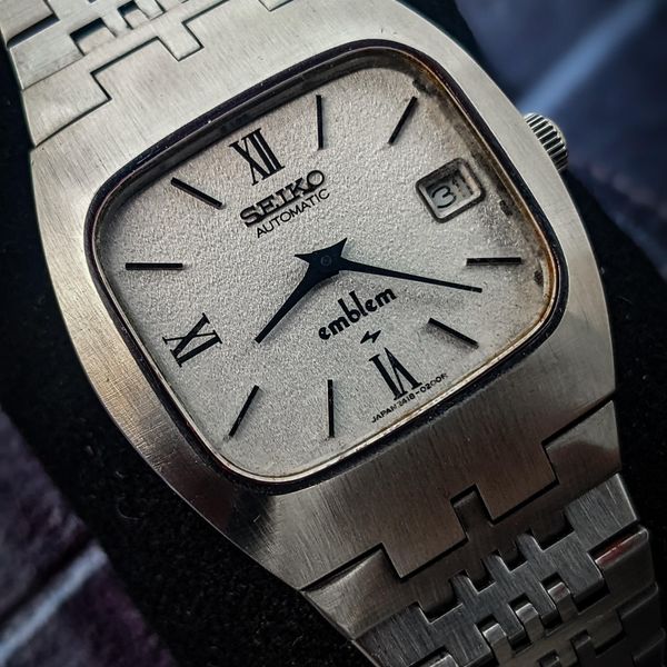 時計 SEIKO AUTOMATIC emblem セイコー エンブレム 1974年製 オートマチック デイデイト 梨地