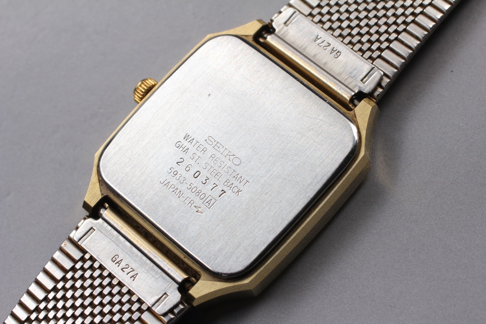 SEIKO GHA 5933-5080 メンズ　腕時計 Near MINT] 1982 Vintage Seiko SEAGULL 5933-5080 Gold Quartz Mens