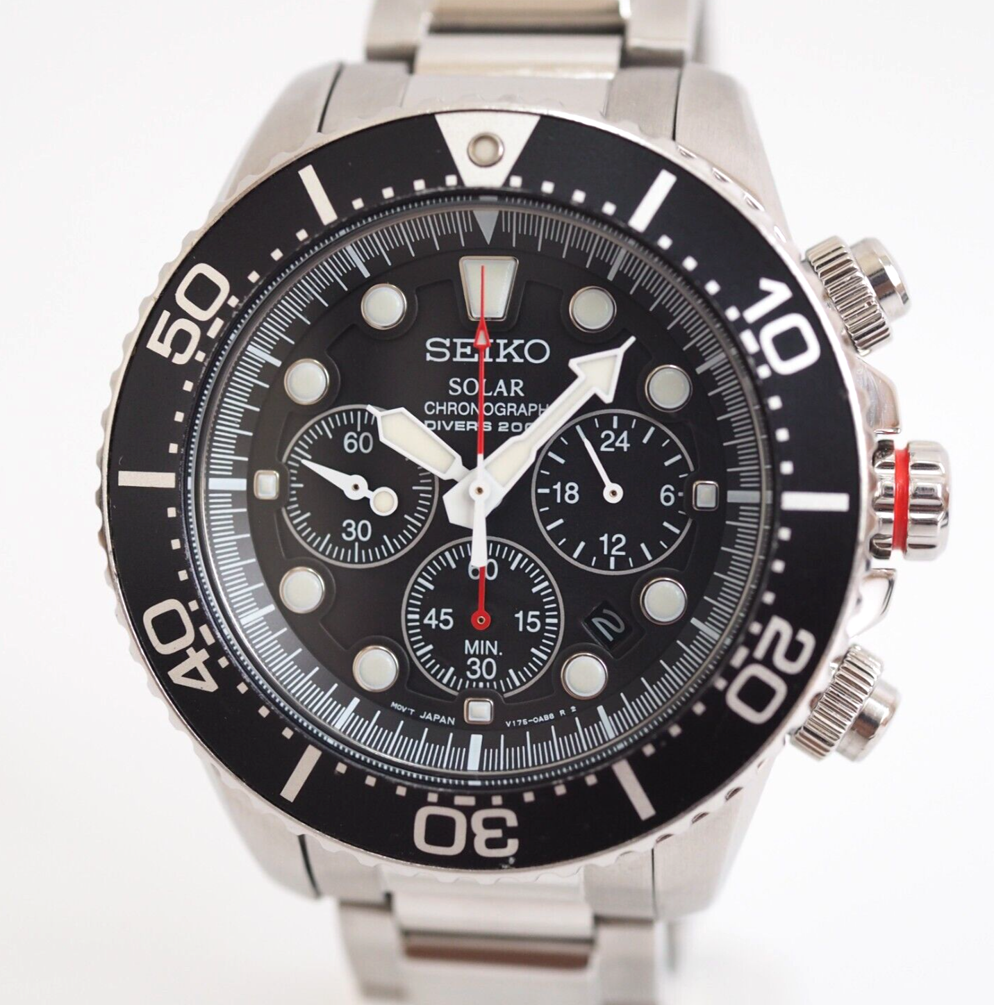 Seiko Prospex V175 0AD0 Solar Black Dial Divers Men s 42mm Video