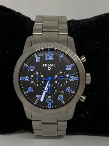 Fossil NDW1 Men s Stainless Steel Black Analog Dial Hybrid Smart Watch HO421 WatchCharts Marketplace