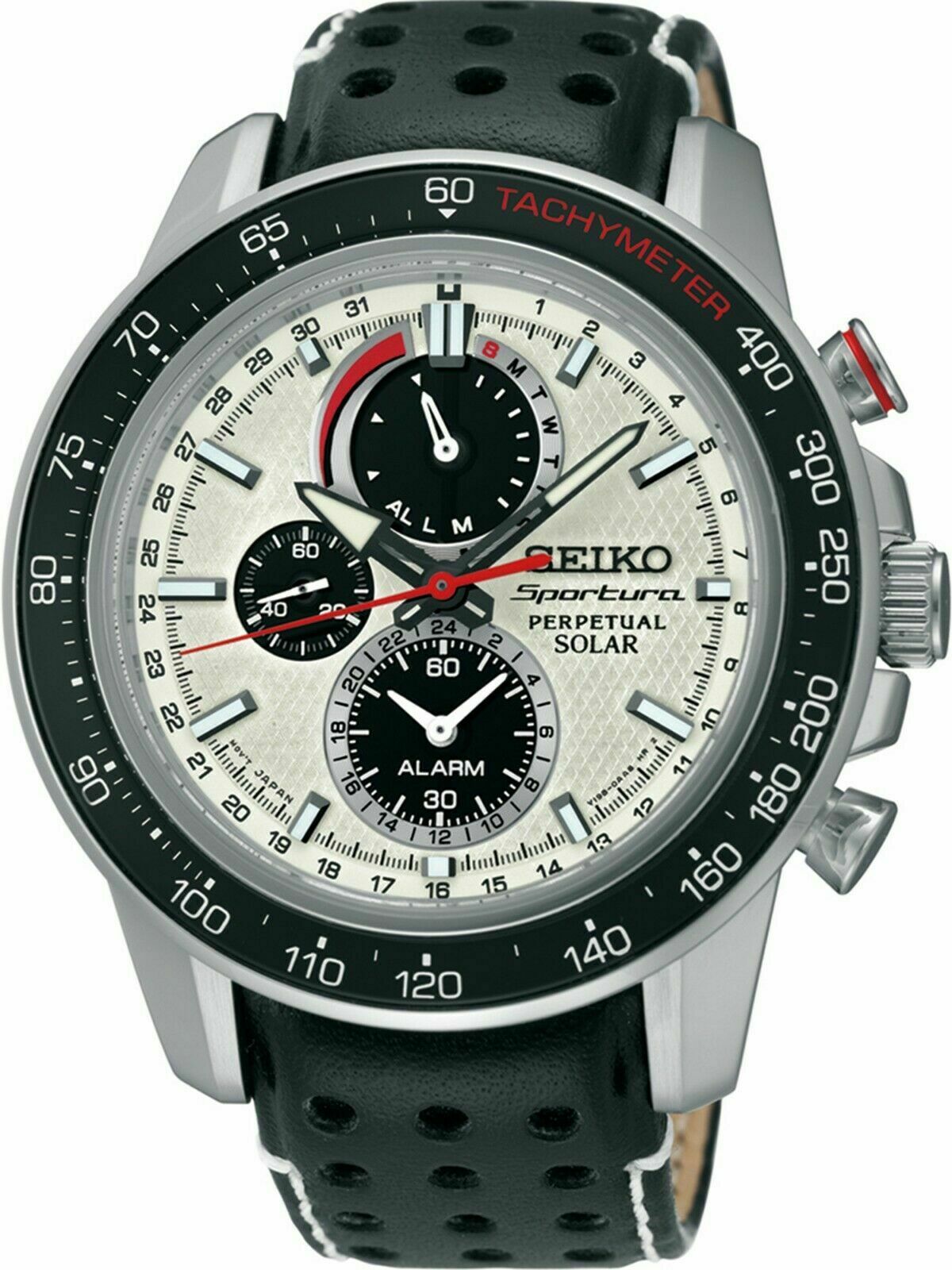 seiko perpetual solar chronograph v198