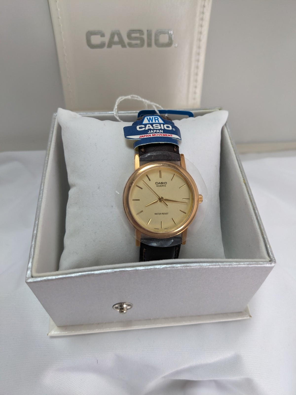 Casio 1330 MTP-1095 Analog Watch Gold Brown Leather Original New
