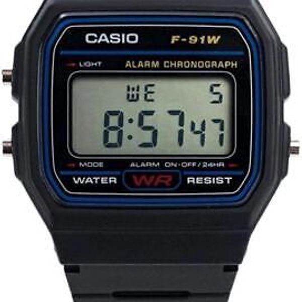 OROLOGIO VINTAGE CASIO Uomo AQ-48 (1301) Analogico Digitale Quarzo Nero
