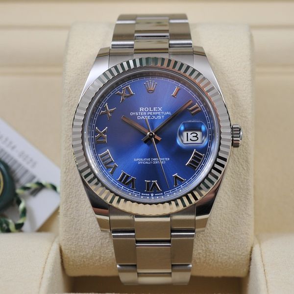 FS: Rolex Datejust (DJ41) 126334 - Blue Roman Dial - Complete Set - VG ...