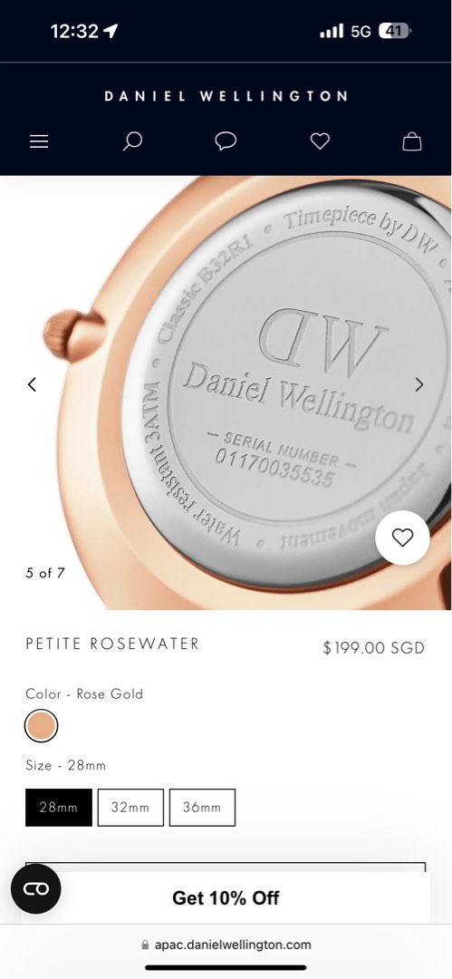 BRAND NEW] PETITE ROSEWATER 28MM DANIEL WELLINGTON | WatchCharts