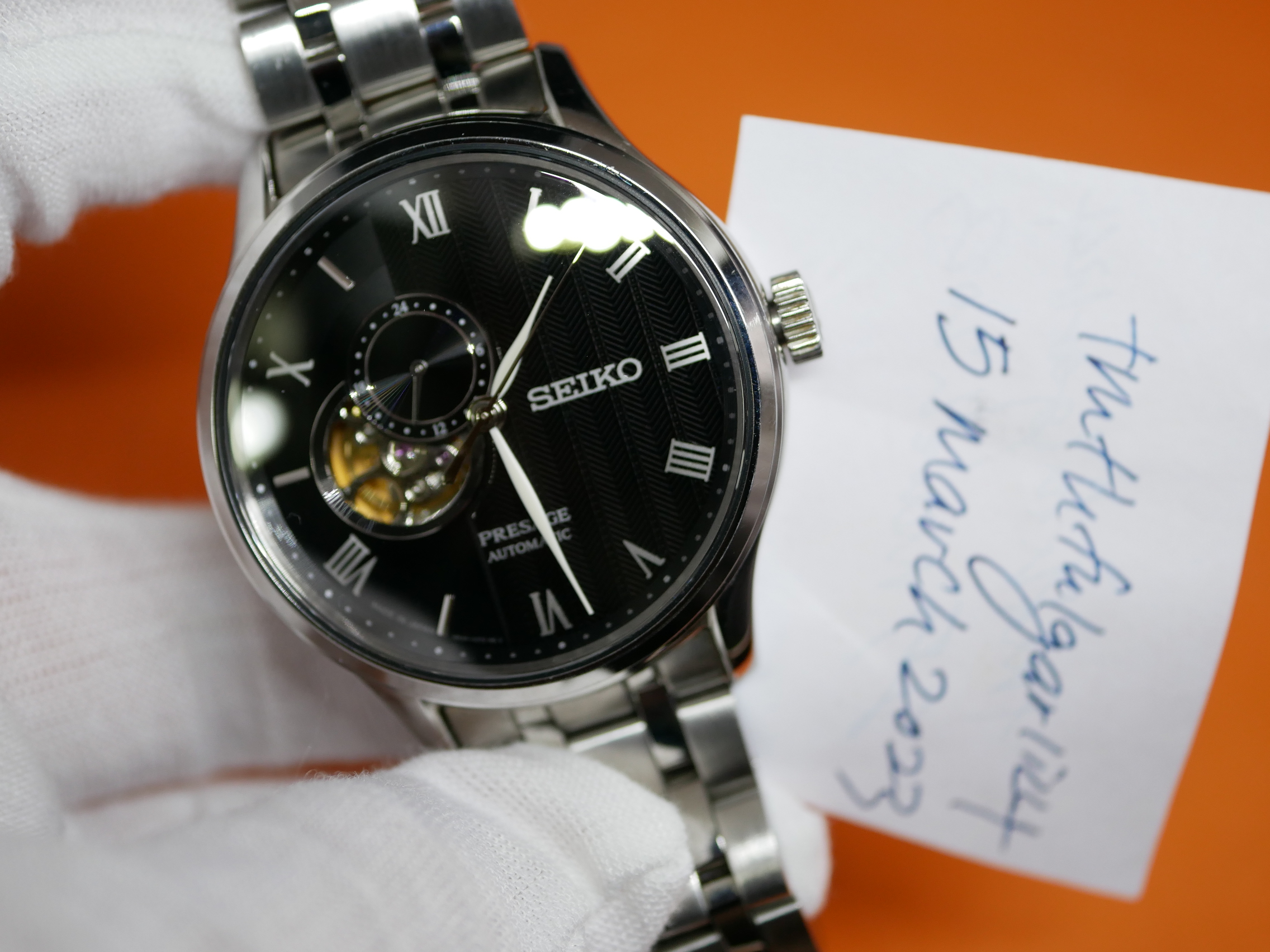 WTS] Seiko Presage Open Heart Zen Garden Inspired Textured Dial