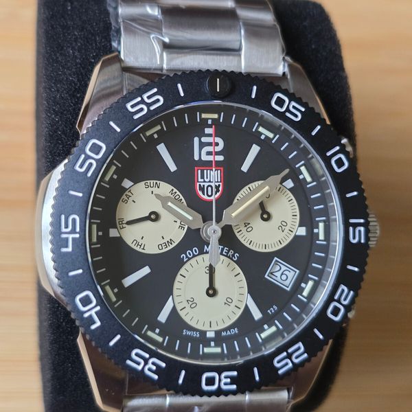 Luminox Pacific Diver Sapphire XS.3150.M Black Dial Chronograph Men's ...