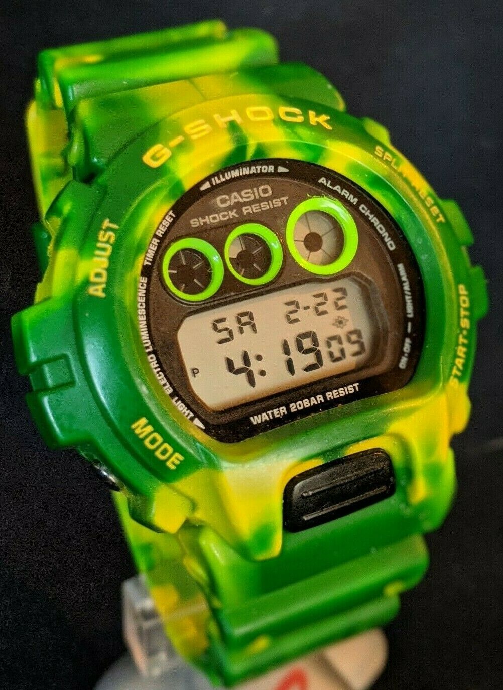 Vintage CASIO G-SHOCK DW6900MC-3JF Marbled Colors green