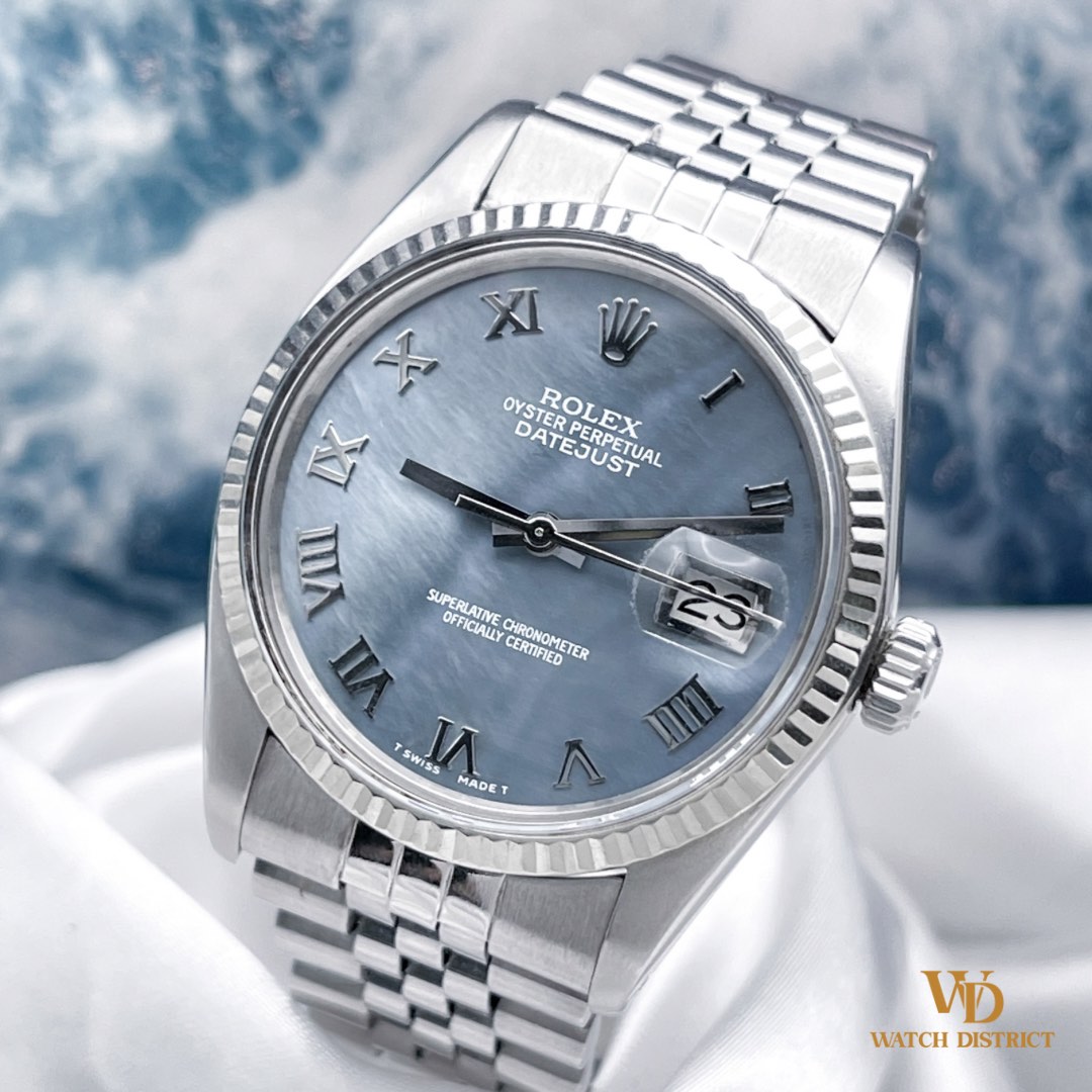 Rolex 16014 DATEJUST モザイクダイヤル 36mm 腕時計 Rolex Datejust 1601 36mm Silver Dial Jubilee Bracelet