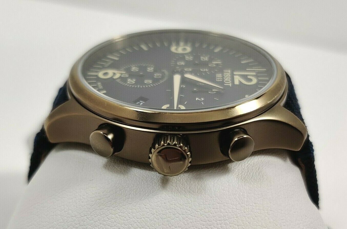 Tissot Chrono XL SWISS Quartz Blue Fabric Strap Men's Watch T1166173705701  | WatchCharts