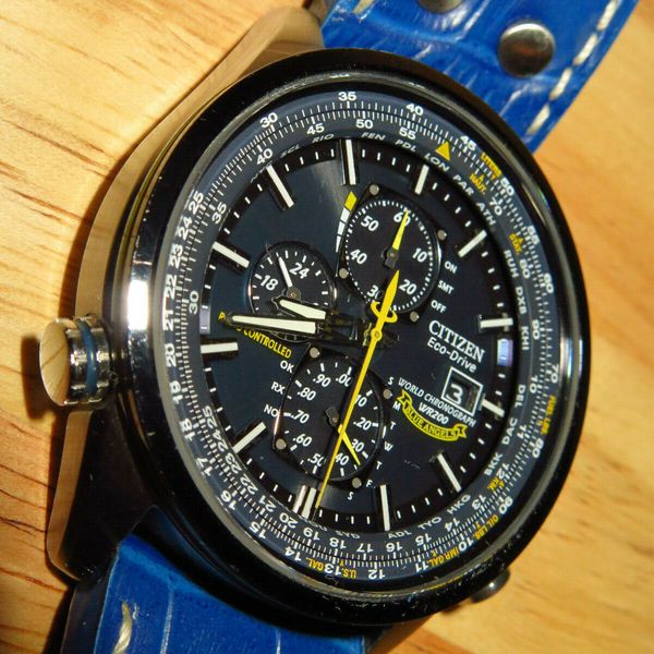 Citizen Eco Drive Blue Angels World Chronograph Men's Watch AT802003L