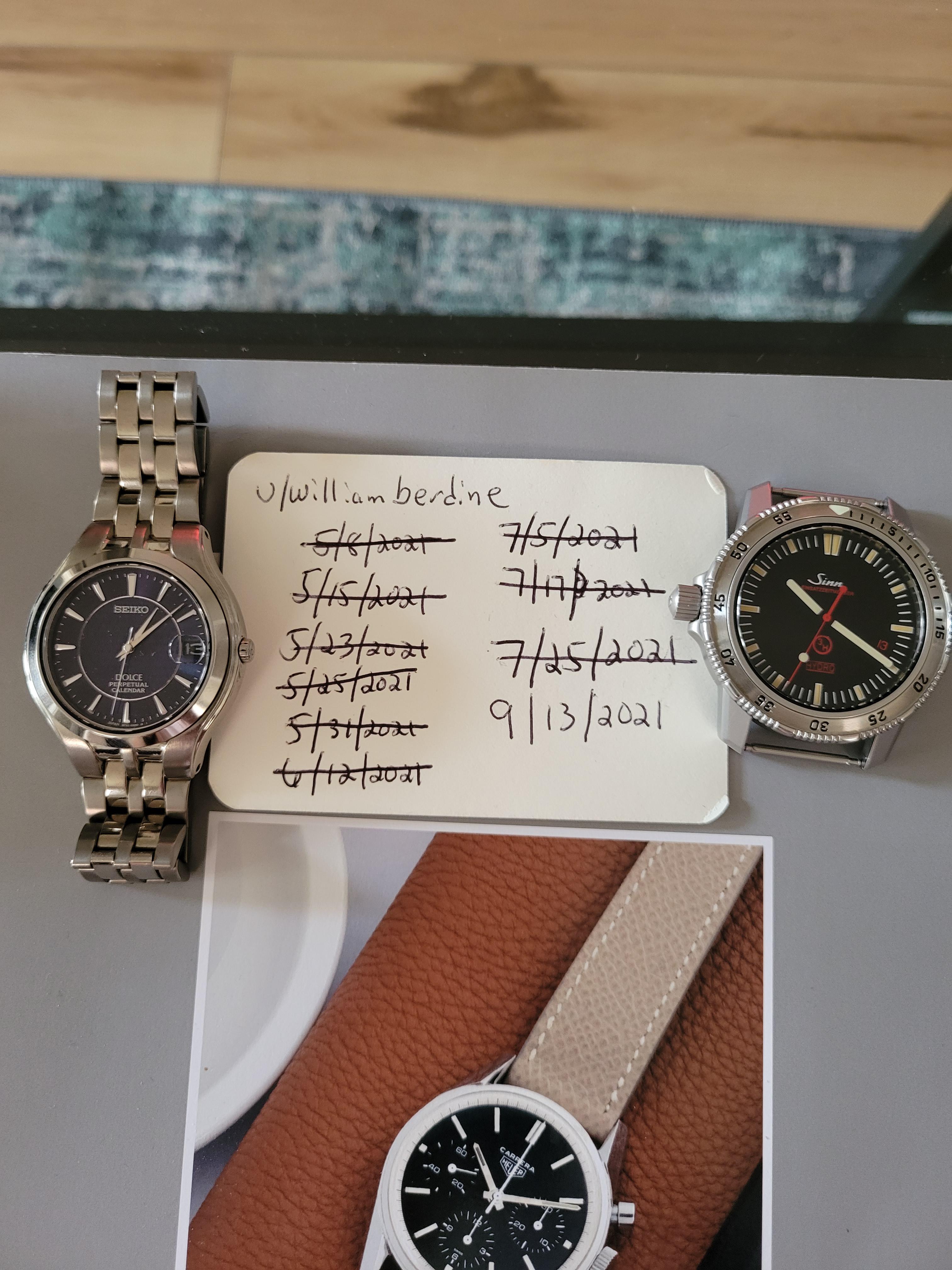 WTS Sinn EZM 2 Hydro 3H dial and Seiko Dolce Perpetual Calendar