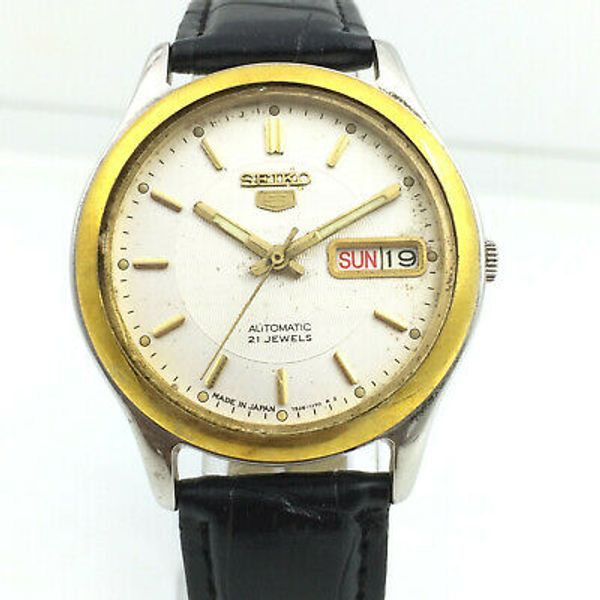 VINTAGE MEN'S SEIKO 5 7526A DAY DATE 36MM AUTOMATIC JAPAN MADE WRIST WATCH  A8017 | WatchCharts