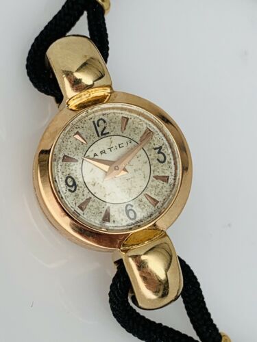 CARTIER 18K Gold Jaeger LeCoultre Backwind Ladies Cocktail Watch